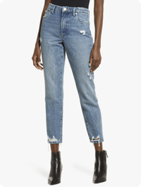 1. BlankNYC The Madison Ripped Crop Straight Leg Jeans