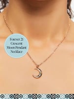 Forever 21 Crescent Moon Pendant Necklace