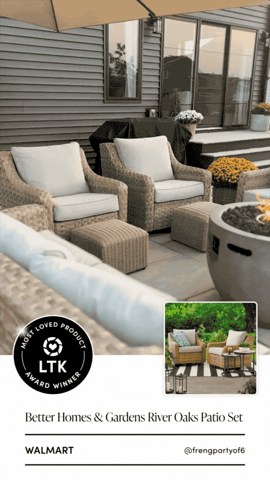 Walmart Better Homes & Gardens River Oaks Patio Set
